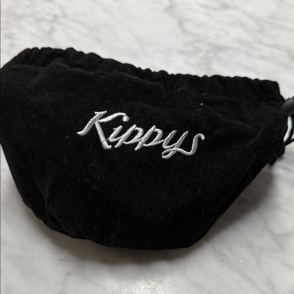 Kippys Black Leather Belt Gold Studding Chrystal Embellishment Approx 37.5